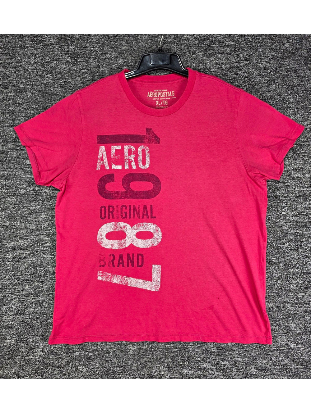 Aéropostale Men's Pink Graphic Logo Crew Neck Short Sleeve T-Shirt Size XL